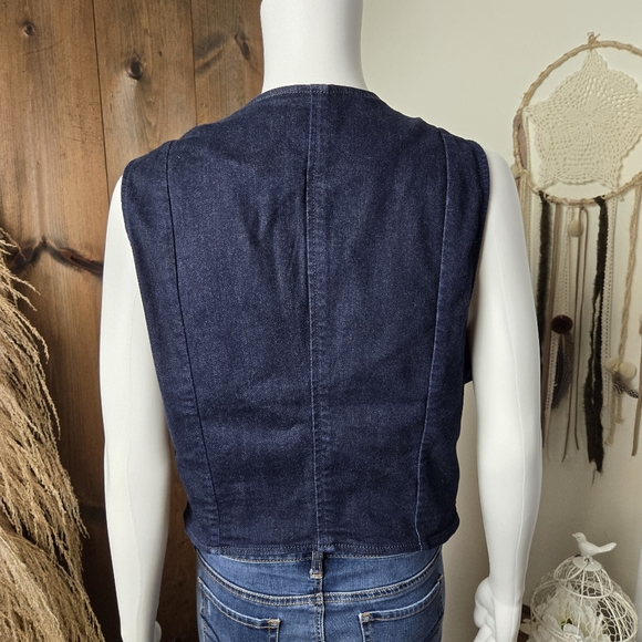 NWT Torrid Studio Denim Buttoned Tailored Stretchy Vest - Picture 5 of 15